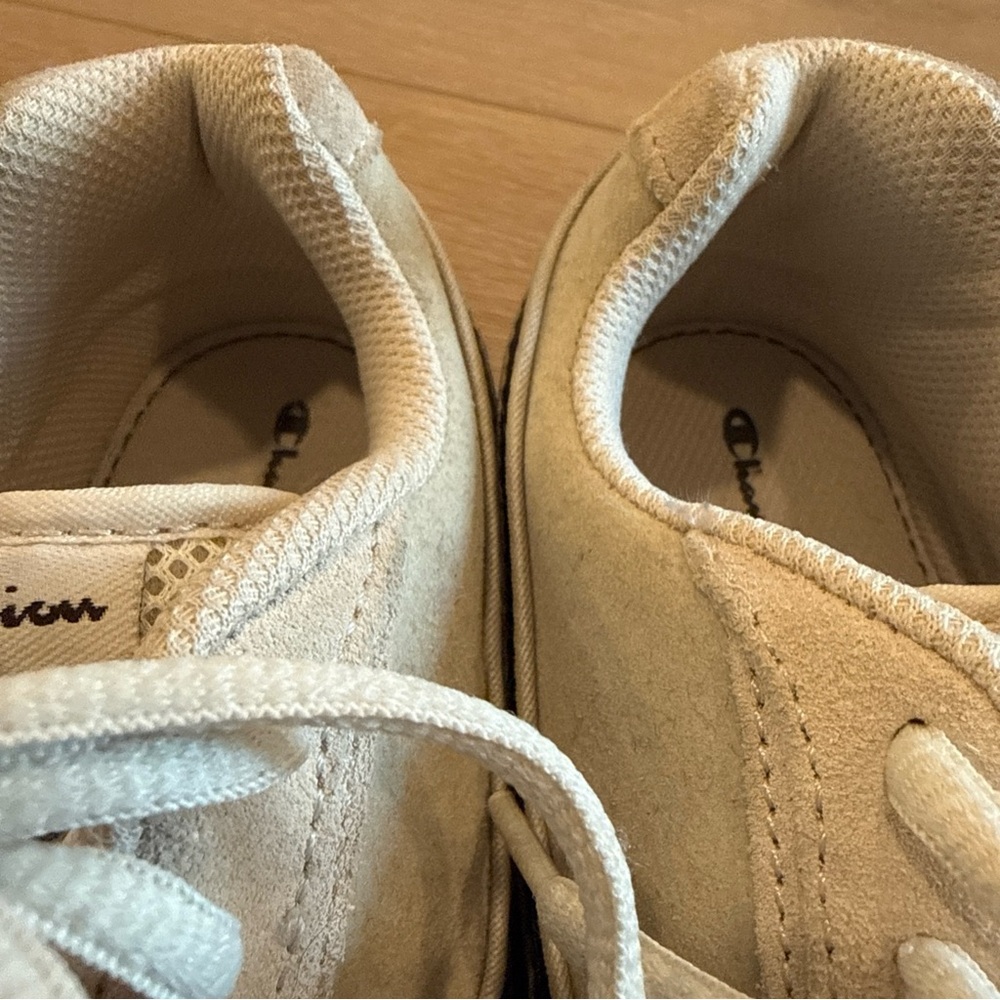 Champion Shoes Women’s 7 Sneakers Brown Beige/Cream Suede Lace Up Comfort Low - Picture 9 of 12